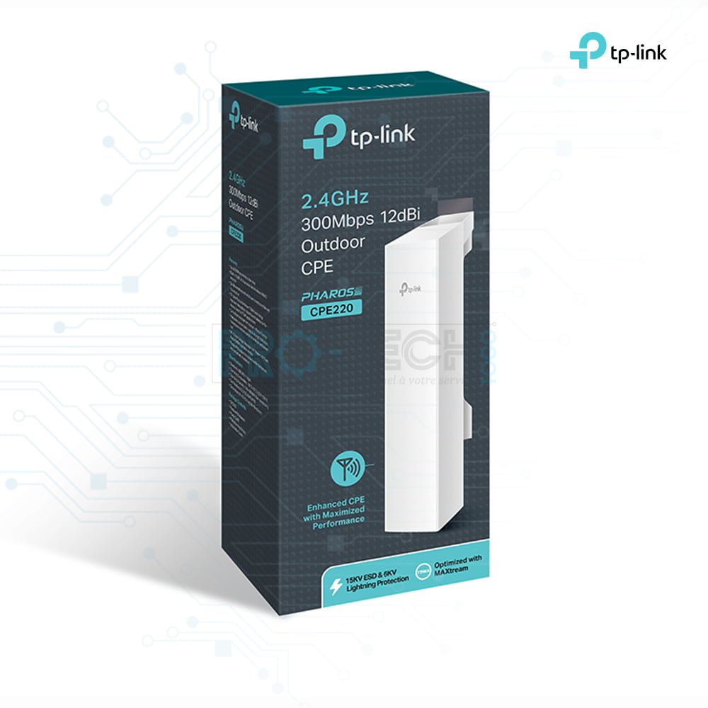 Point d'accès TP-LINK CPE220 (Antenne) Wi-Fi Extérieure 2.4GHz – Image 2