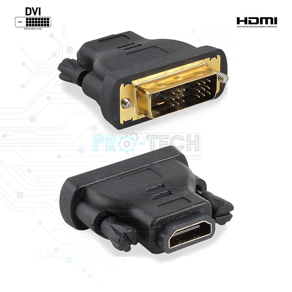 DTech Adaptateur DVI Femelle Vers HDMI Femelle Bidirectionnel HDMI