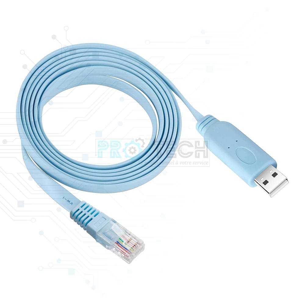 Câble console USB vers RJ45 (RS232) - Compatible Cisco