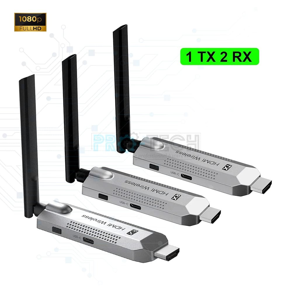 HDMI sans fil 1TX 2RX - Transmission HD 1080p jusqu'à 50m