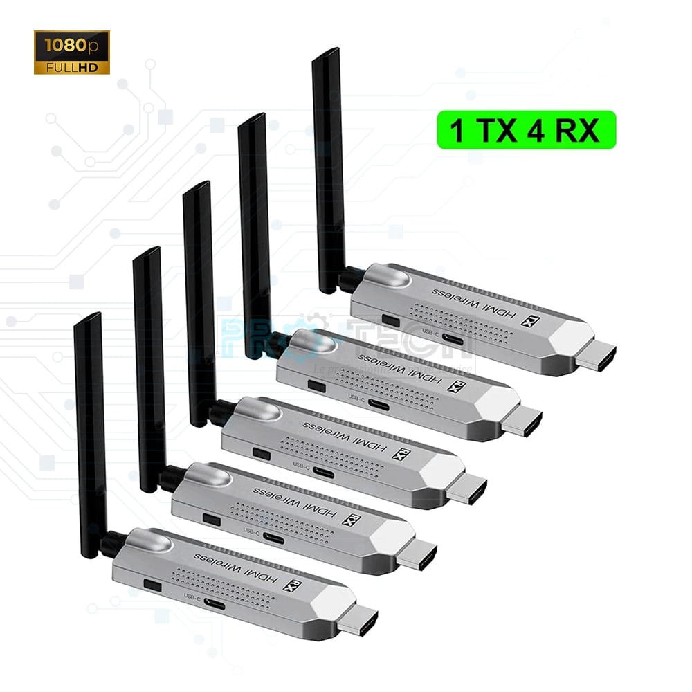 HDMI sans fil 1TX 4RX - Transmission HD 1080p jusqu'à 50m