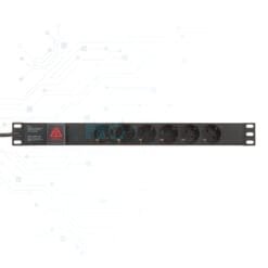 Alternative view of Rallonge Multiprise Électrique 6 Prises Rackable 19″ – PDU Aluminium avec Interrupteur