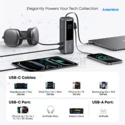 Alternative view of Powerbank Laptop 25000mAh 165W Anker (A1695) – Charge rapide avec câbles USB-C intégrés