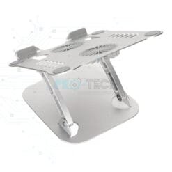 Alternative view of Support Laptop V4.1 Aluminium pliable – Double Ventilateur, Rotation 360°, Hauteur Réglable